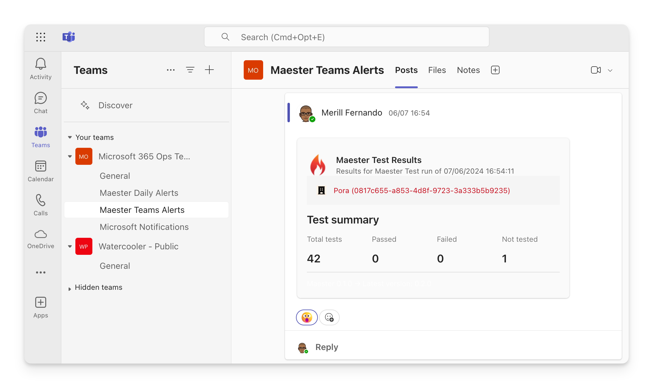 Maester - Microsoft Teams Alerts